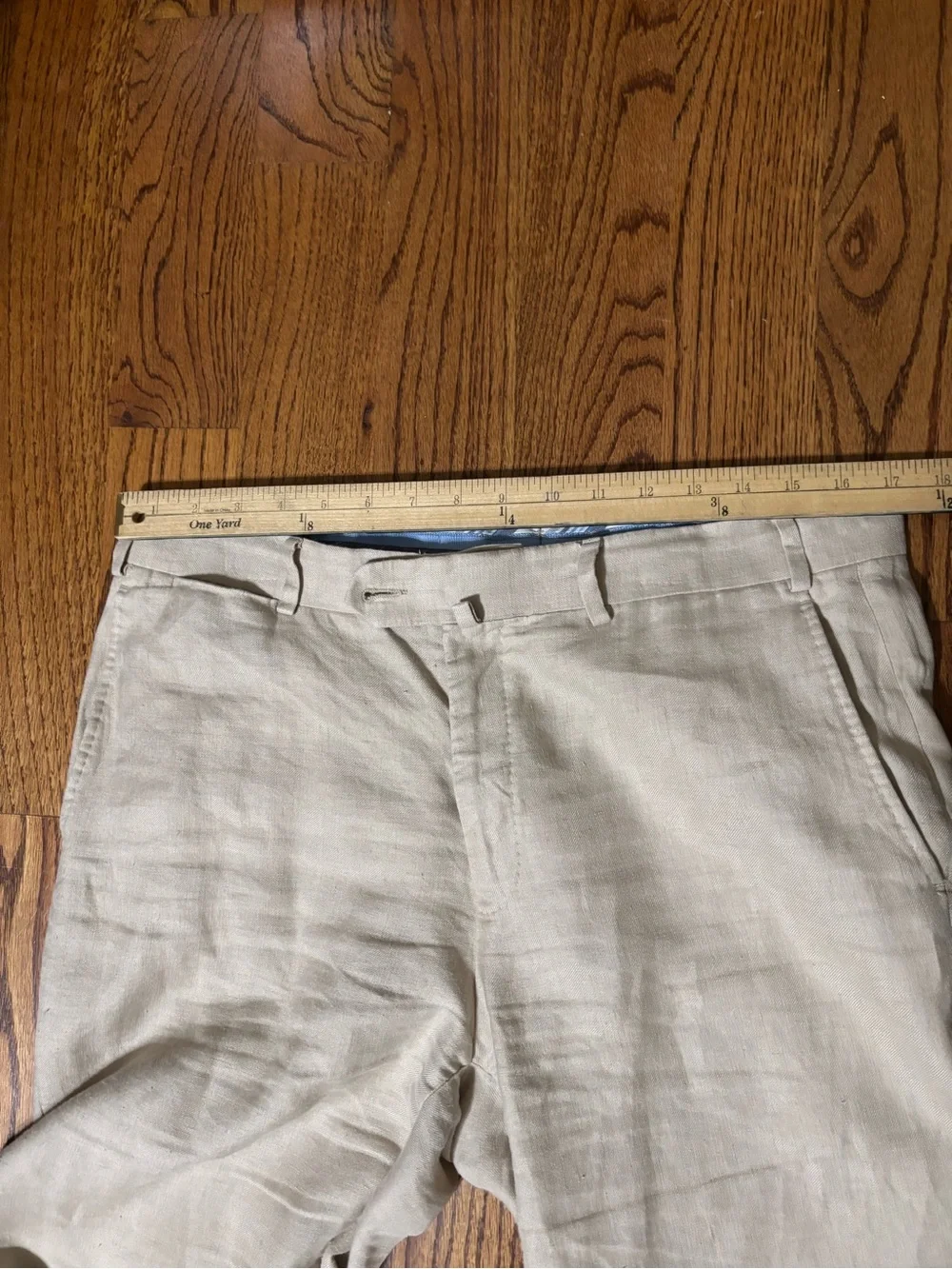Peter Millar Cream Linen-Silk Pants